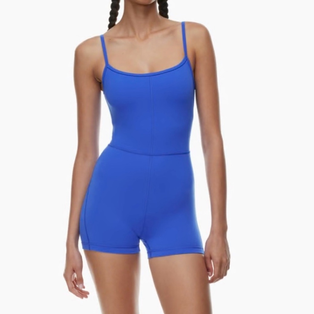 Aritzia LIFE Divinity 3” Romper Jazz Blue